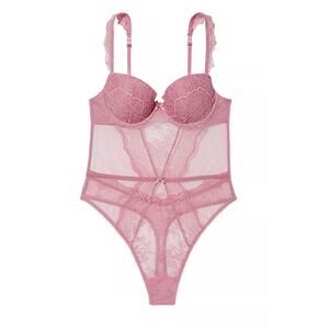 Victoria's Secret One Piece Lightly Lined Lace Teddy Bodysuit